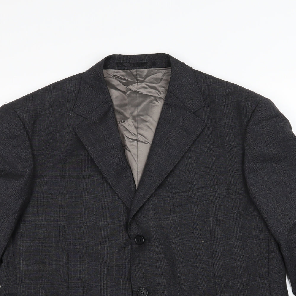 Marks and Spencer Mens Grey Striped  Jacket Suit Jacket Size 42
