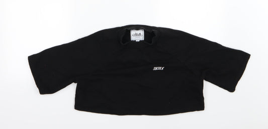SikSilk Womens Black  Jersey Cropped T-Shirt Size 8