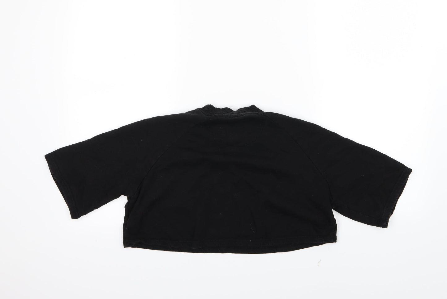 SikSilk Womens Black  Jersey Cropped T-Shirt Size 8