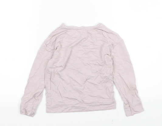 River Island Girls Pink  Jersey Pullover Sweatshirt Size 4-5 Years  - Pug