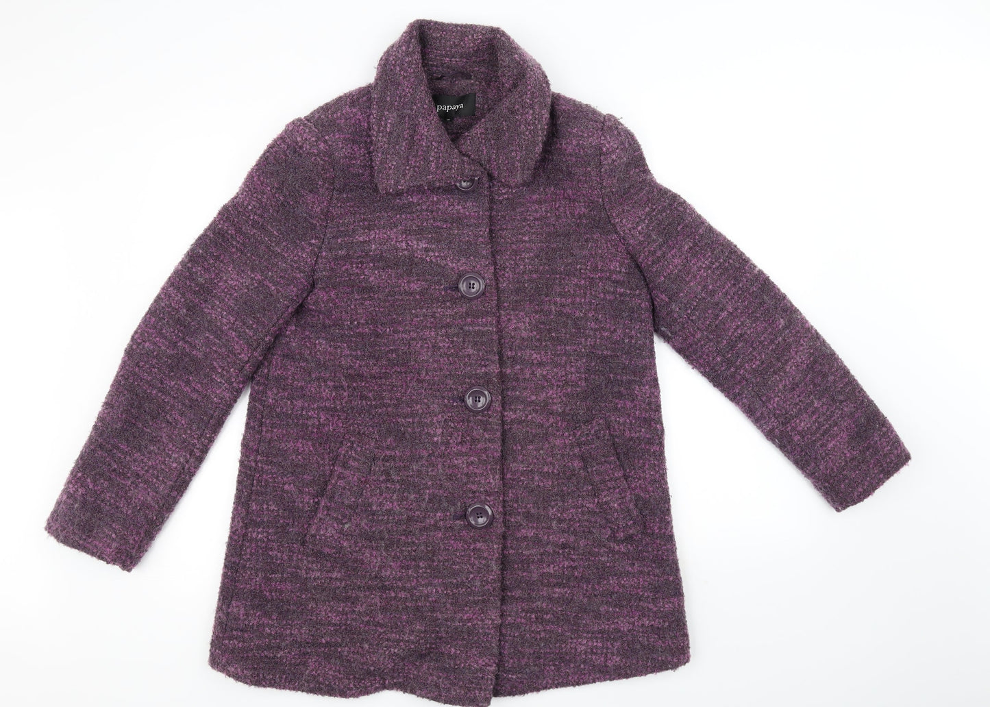 Papaya Womens Purple   Jacket Coat Size 10