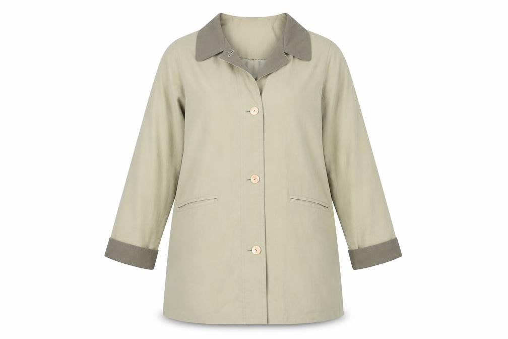 Front view of Holmewood women’s green jacket, size UK 16
