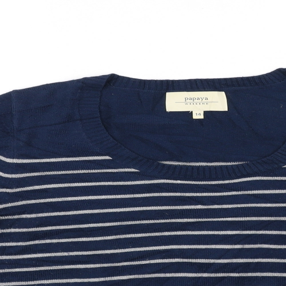 Papaya Womens Blue   Pullover Jumper Size 14