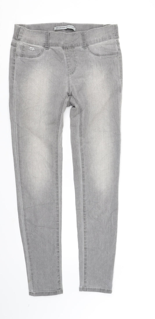 Stradavarius Womens Grey Houndstooth  Straight Jeans Size 4 L30 in