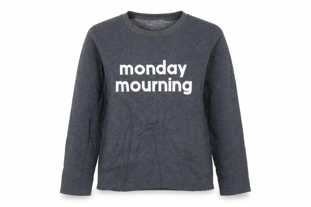 Front view of My Nelly women’s blue pullover sweatshirt, size S