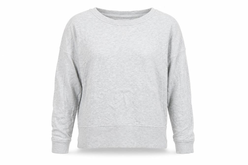 Front view of Next women’s grey pullover sweatshirt, size UK 12
