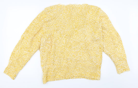 Marks and Spencer Womens Yellow   Pullover Jumper Size L