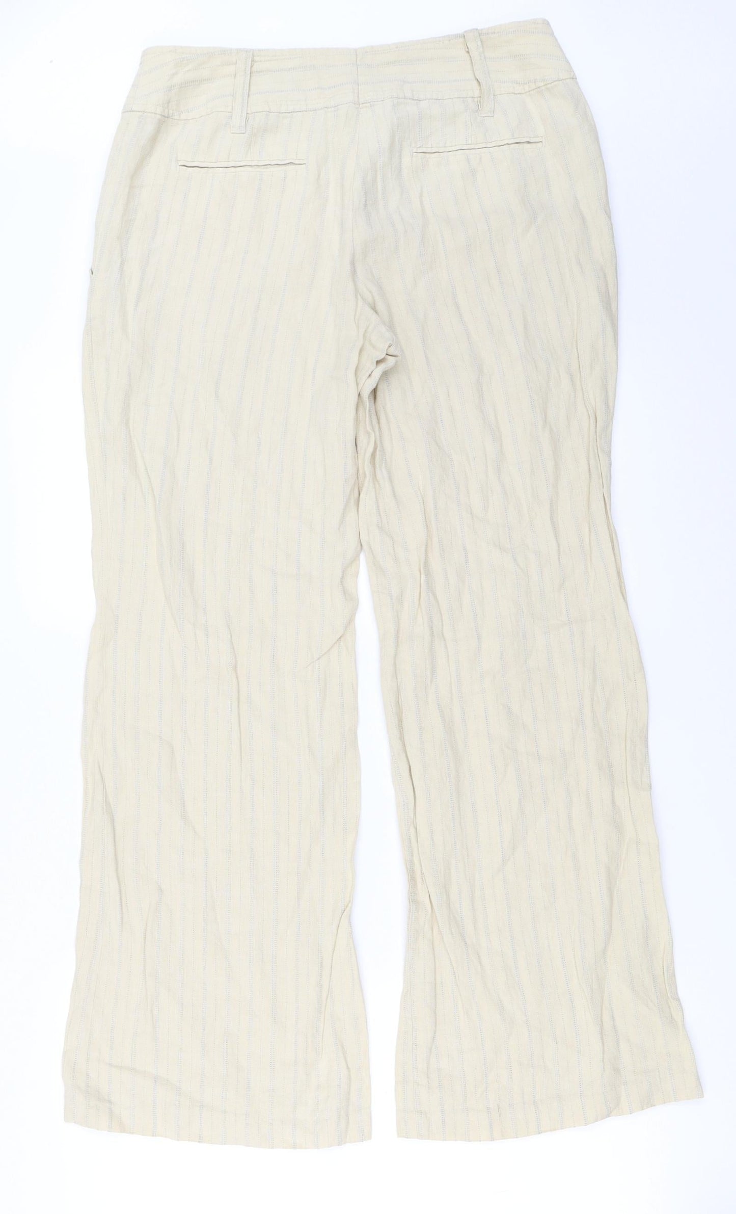 H&M Womens Beige   Trousers  Size 16 L28 in