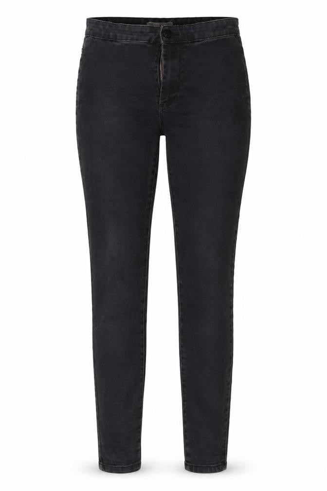 Front view of denim co women’s black skinny jeans, size UK 10, 26-inch leg