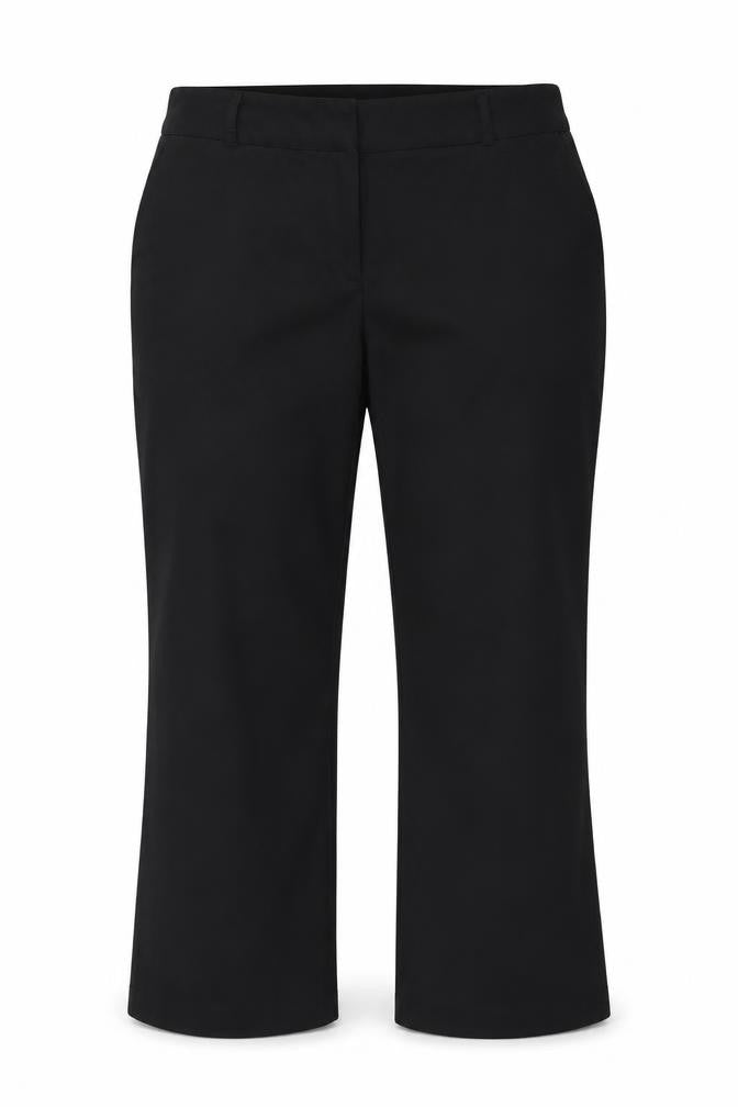 Front view of Papaya women’s black trousers, size UK 16, 24-inch leg