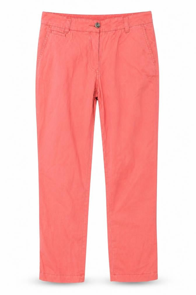 Front view of Papaya women’s pink straight jeans, size UK 12, 27-inch leg