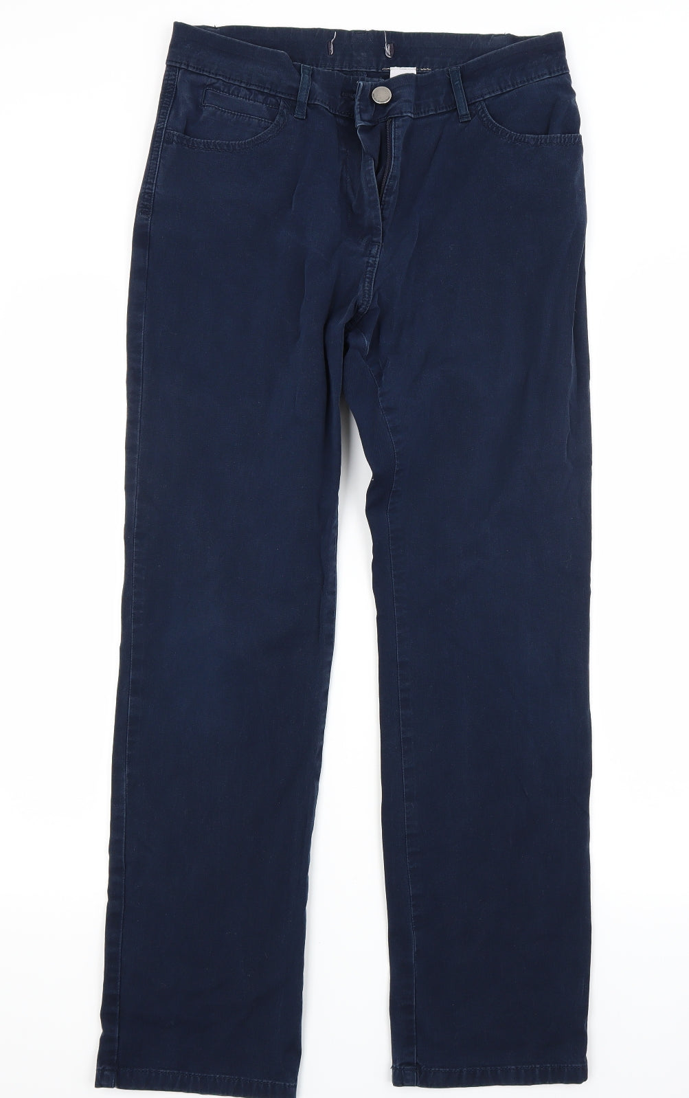 Preworn Womens Blue  Denim Chino Trousers Size 10 L28 in