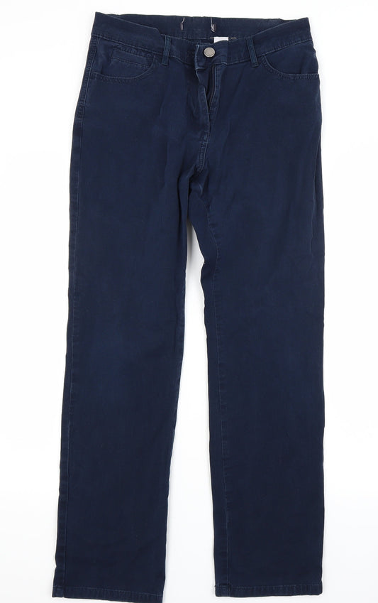 Preworn Womens Blue  Denim Chino Trousers Size 10 L28 in