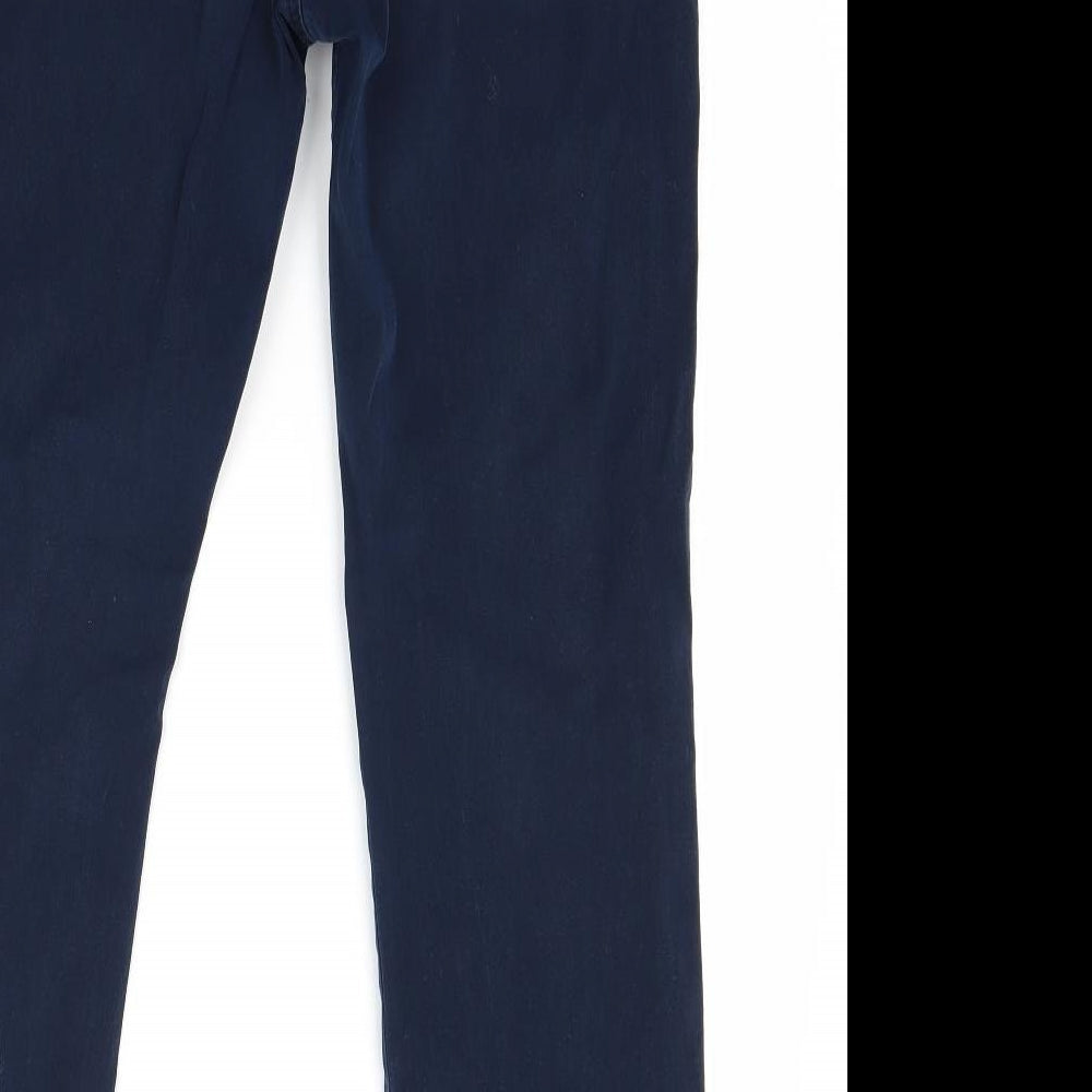 Preworn Womens Blue  Denim Chino Trousers Size 10 L28 in