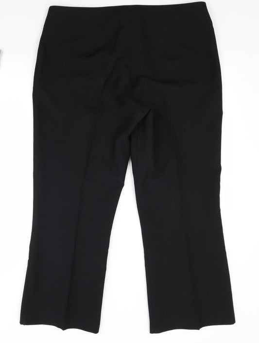 Papaya Womens Black   Trousers  Size 16 L28 in