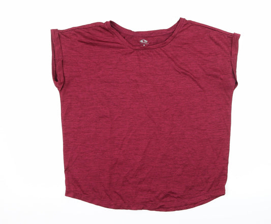 Athletic Work Womens Pink  Jersey Basic T-Shirt Size S