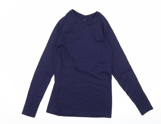 Iris Lilly Womens Blue  Jersey Basic T-Shirt Size 10