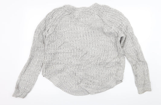 Brave Soul Womens Grey  Knit Pullover Jumper Size 14