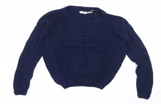 Love Milly Womens Blue  Knit Pullover Jumper Size S