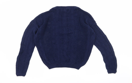 Love Milly Womens Blue  Knit Pullover Jumper Size S