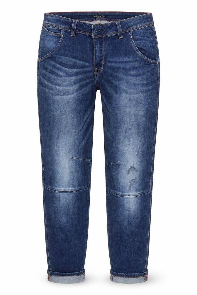 Front view of Diverse women’s blue straight jeans, size UK 8, 28-inch leg