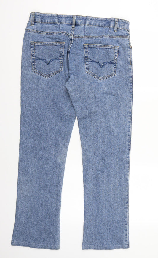 Miss cherry Womens Blue   Straight Jeans Size M L30 in