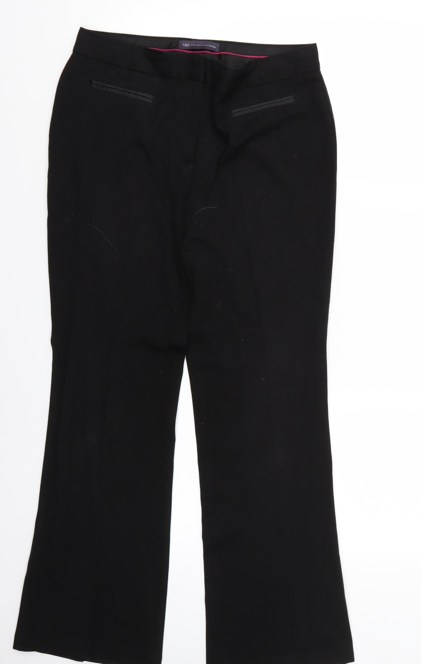 Marks and Spencer Womens Black   Trousers  Size 10 L28 in