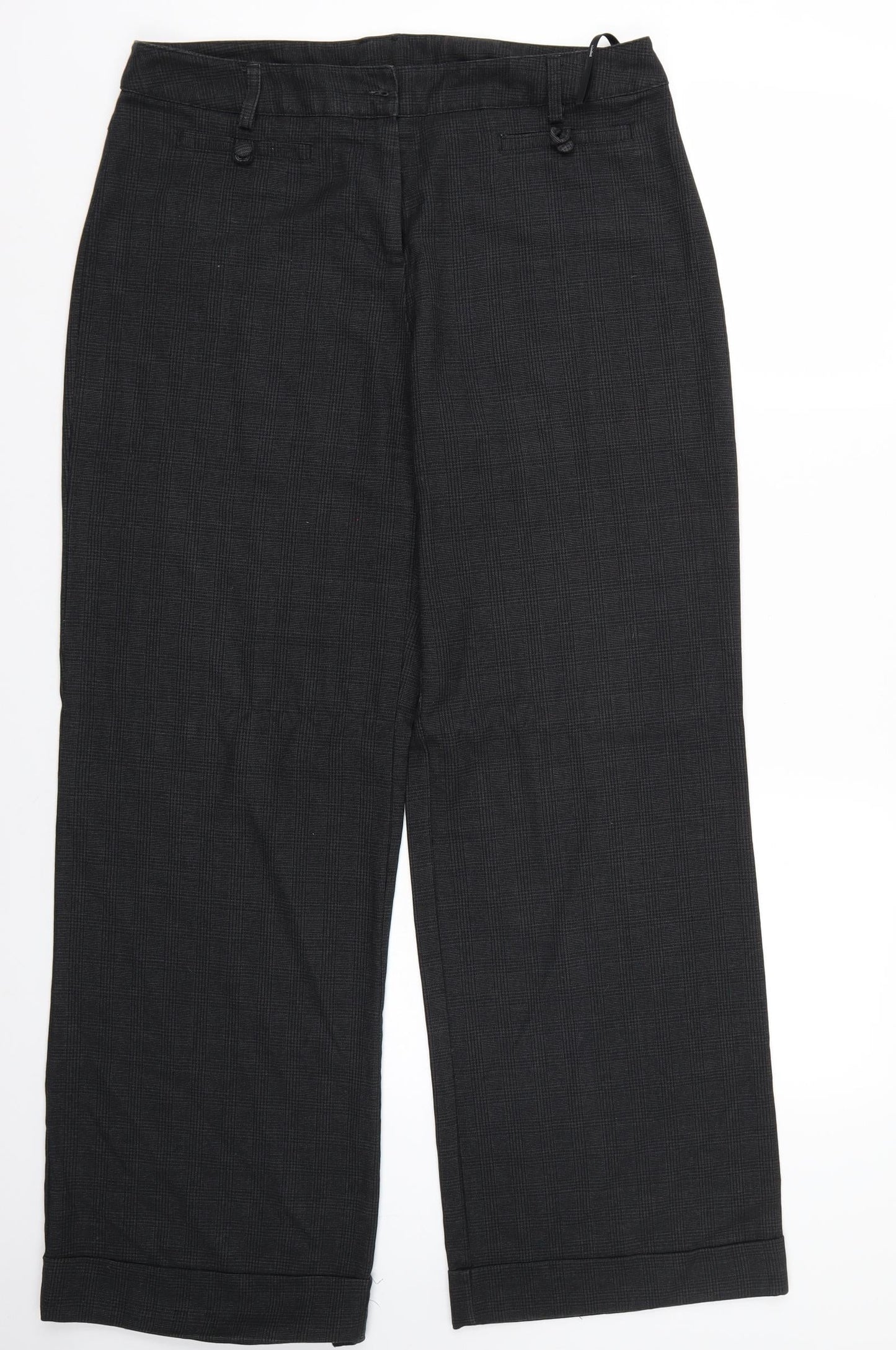 Papaya Womens Grey   Trousers  Size 14 L32 in