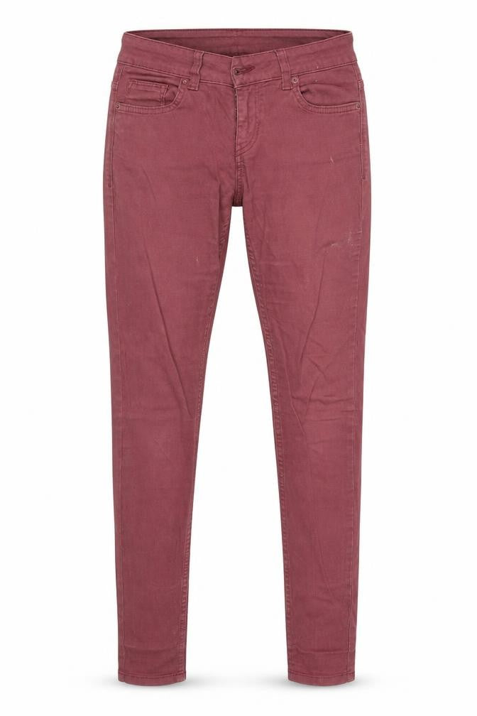 Front view of Limited women’s purple skinny jeans, size UK 8, 30-inch leg