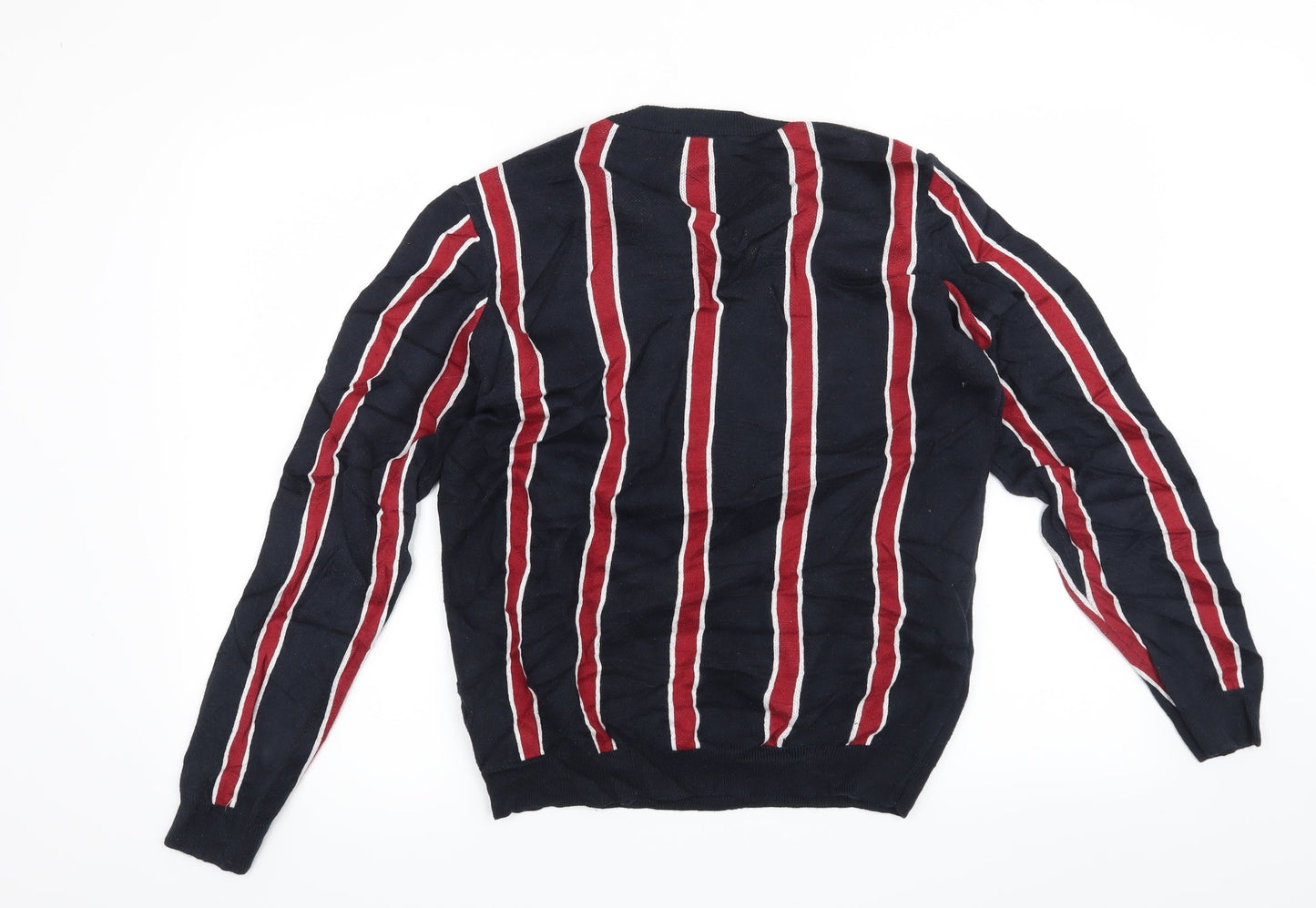 New Look Mens Blue Striped  Pullover Sweatshirt Size S