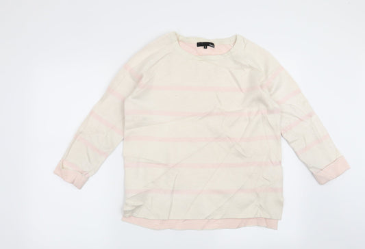 Etam Womens Beige Striped  Pullover Jumper Size S