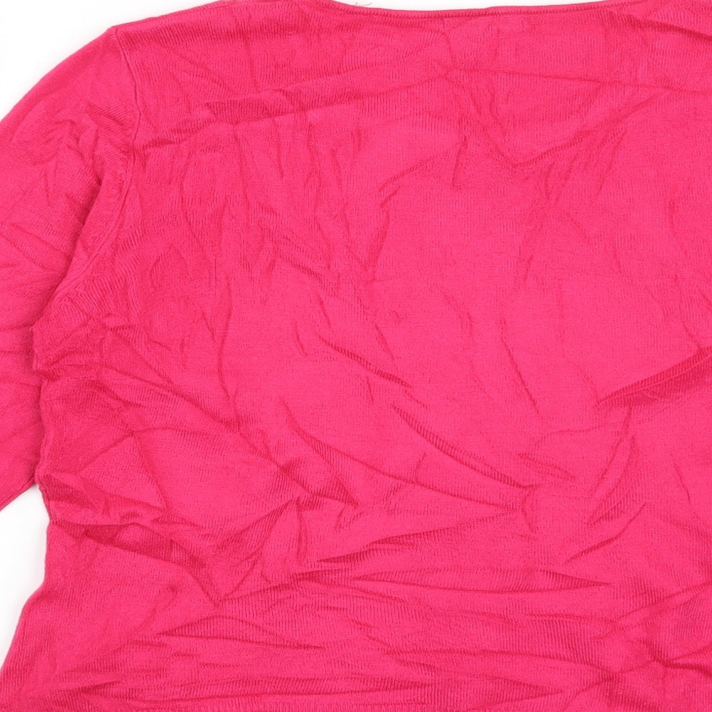 M&Co Womens Pink   Pullover Jumper Size M