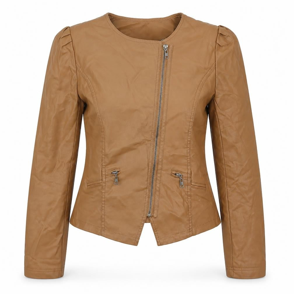 Front view of Cookie Seven women’s brown jacket, size M