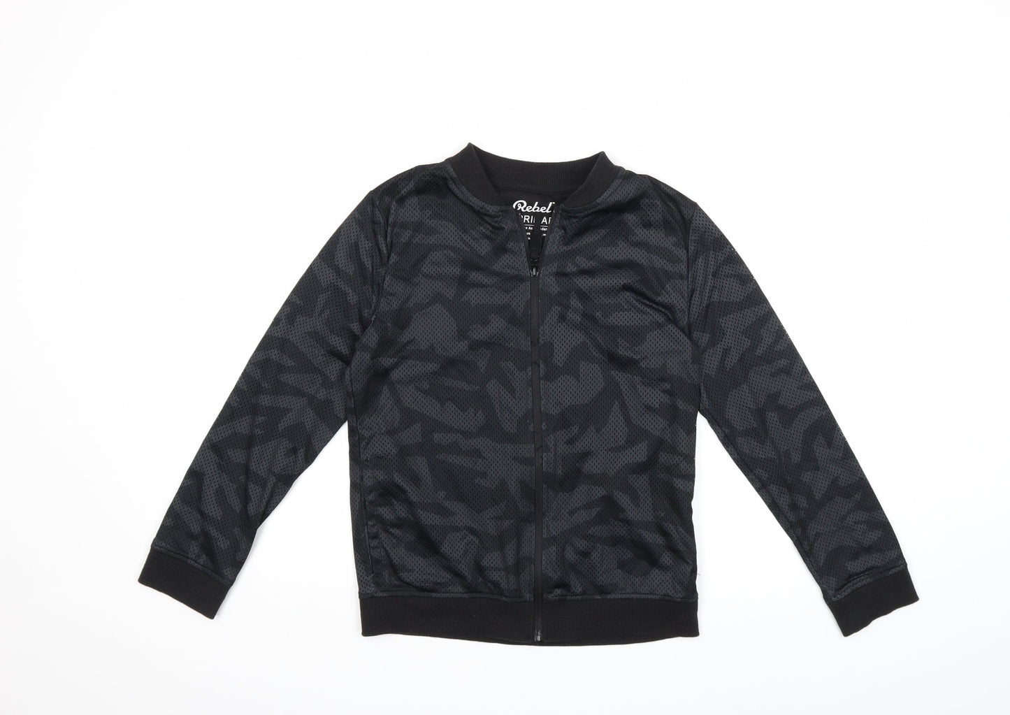 Primark Boys Black   Full Zip Sweatshirt Size 11 Years