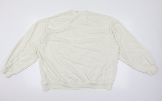 H&M Womens White   Pullover Jumper Size M
