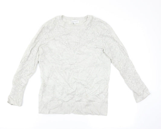 Warehouse Womens Grey   Basic T-Shirt Size 12