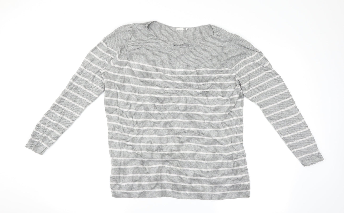 Gap Womens Grey Striped  Pullover Jumper Size 16