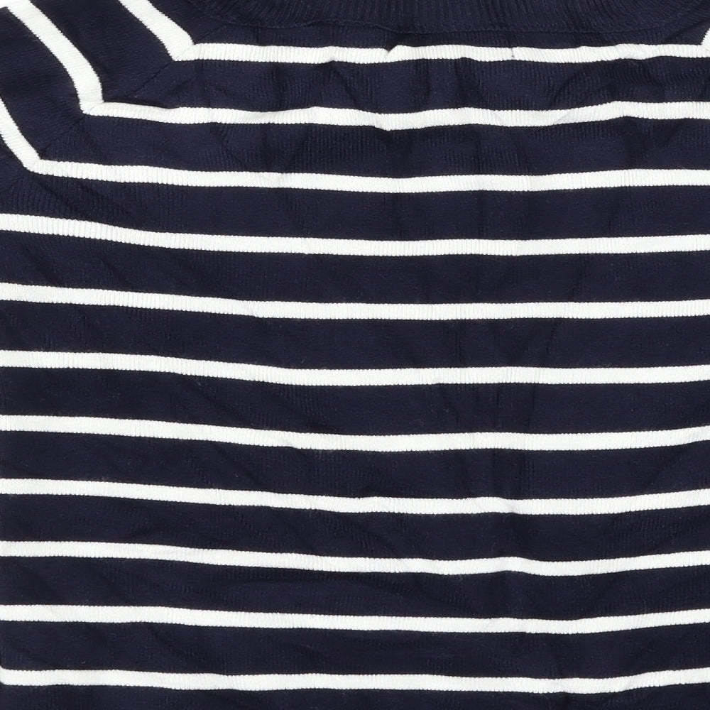 My Hailys Womens Blue Striped  Pullover Jumper Size 12