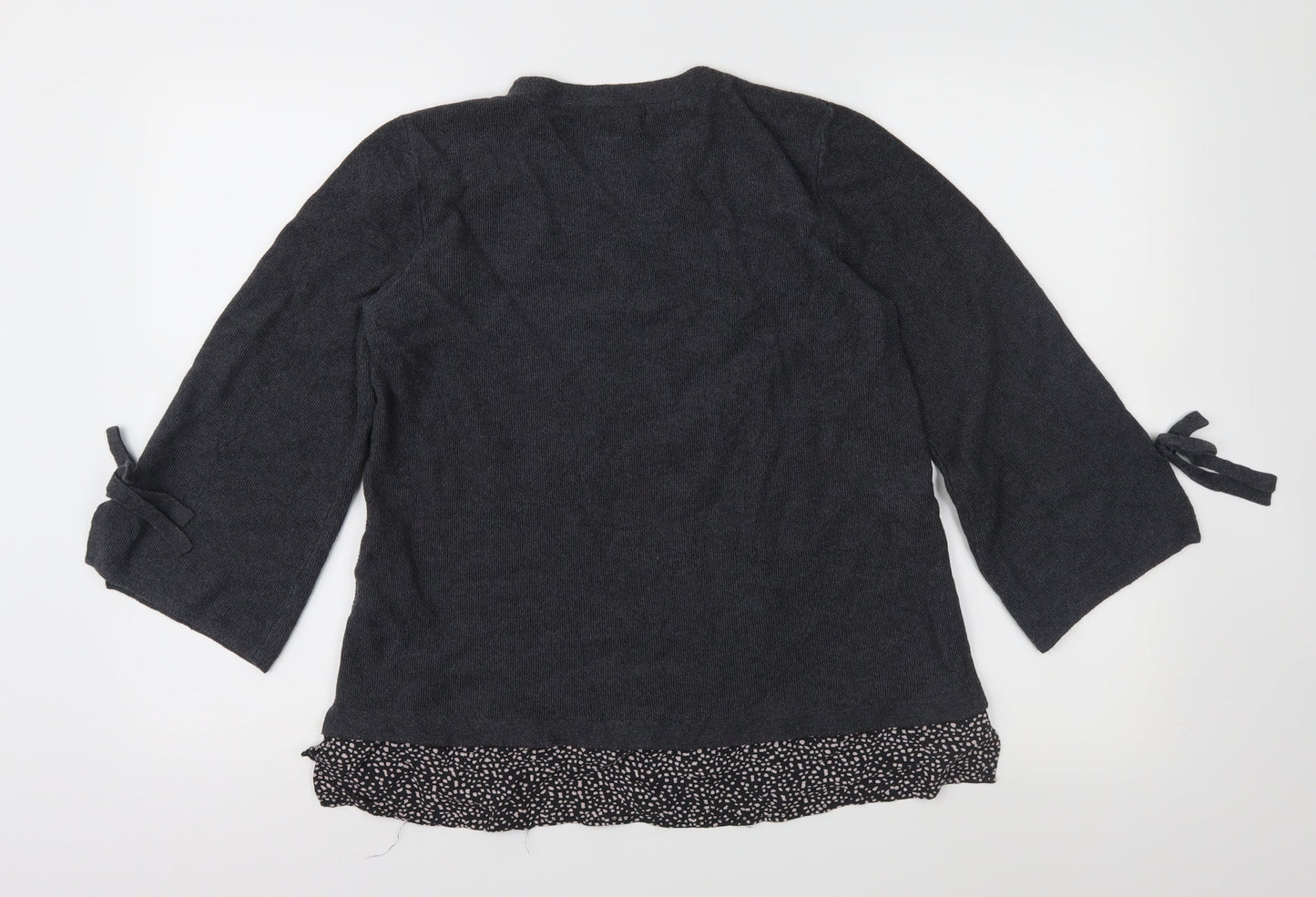 Monsoo Womens Grey  Knit Pullover Jumper Size M