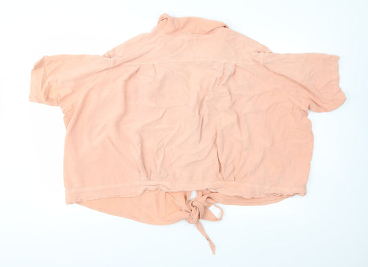East Coast Womens Orange   Cropped Blouse Size 18