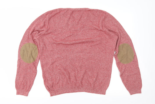 Topman Mens Red  Knit Pullover Jumper Size M