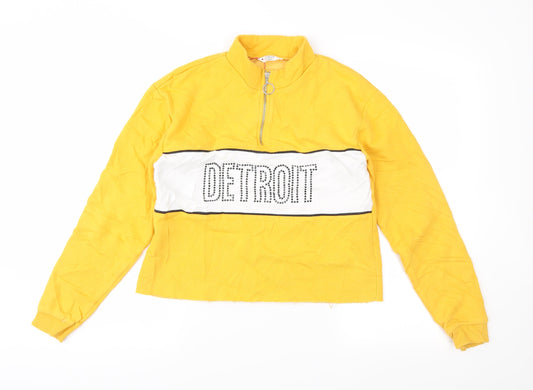Candy Couture Girls Yellow   Pullover Sweatshirt Size 15 Years
