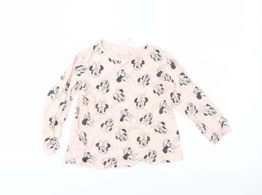 Disney Girls Pink Geometric Jersey Basic T-Shirt Size 18-24 Months  - MINNIE MOUSE