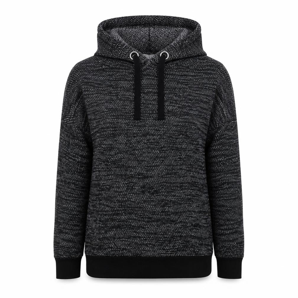 Front view of Primark women’s grey pullover hoodie, size UK 8