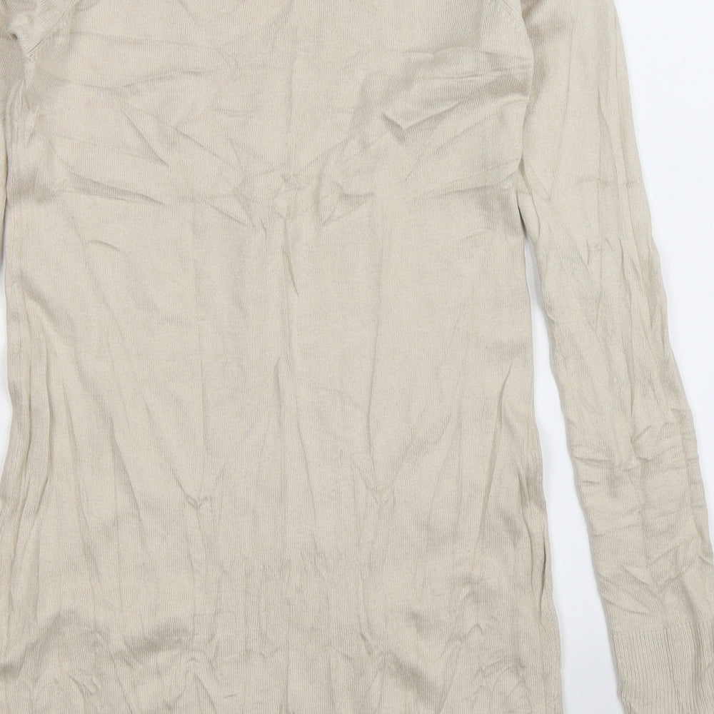 Dorothy Perkins Womens Beige  Knit Pullover Jumper Size 10