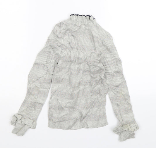 Crew Cuts Girls Grey  Knit Pullover Jumper Size 5-6 Years