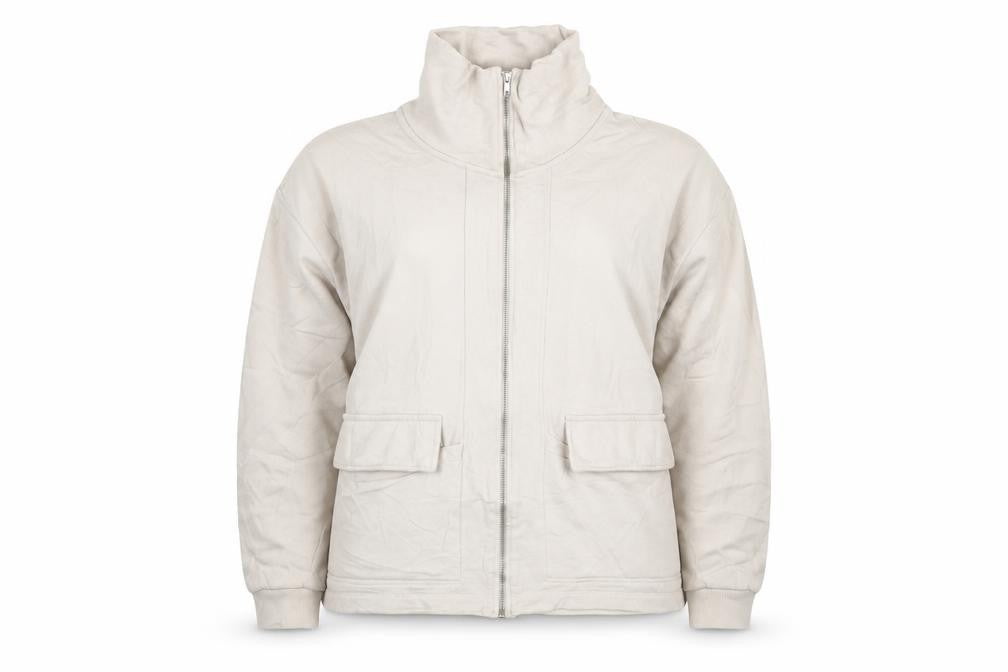 Front view of ASOS women’s beige jacket, size M
