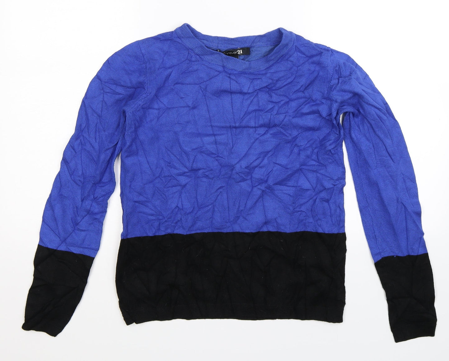 FOREVER 21 Womens Blue  Knit Pullover Jumper Size S