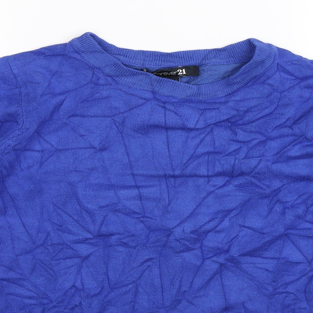 FOREVER 21 Womens Blue  Knit Pullover Jumper Size S