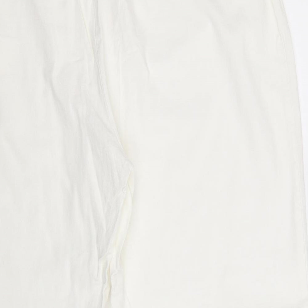 Agenda Womens White   Cropped Trousers Size 20 L23 in